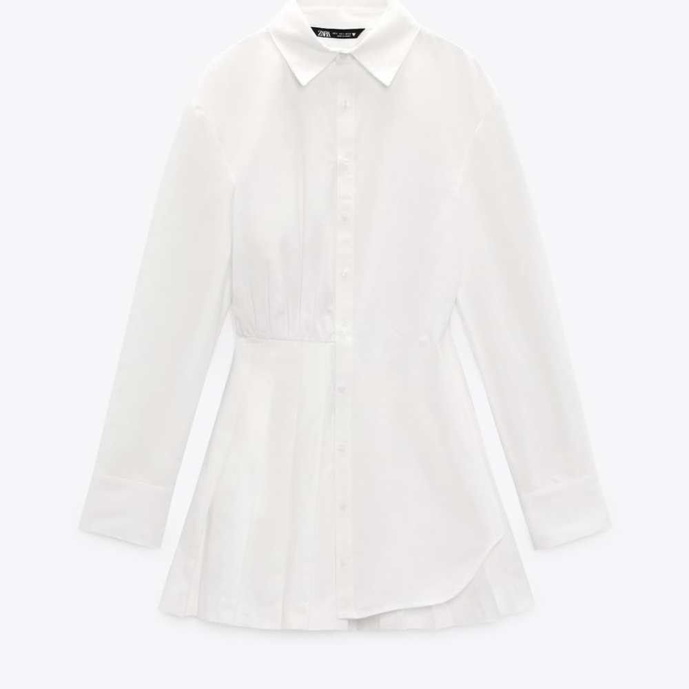 NWT Zara White shirt dress